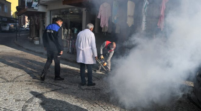 BULDAN BELEDİYESİNDEN LARVA İLAÇLAMASI