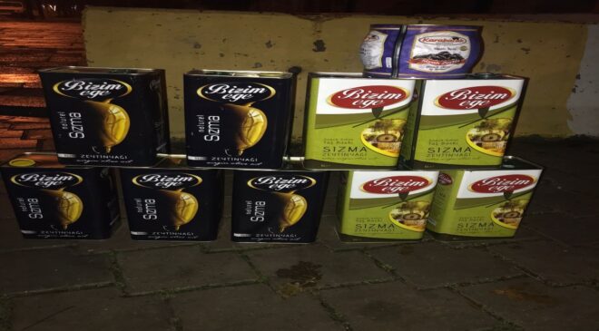 HIRSIZLAR 40 BİN TL DEĞERİNDE SANAYİ KABLOSU VE 47 LİTRE ZEYTİNYAĞIYLA YAKALANDI