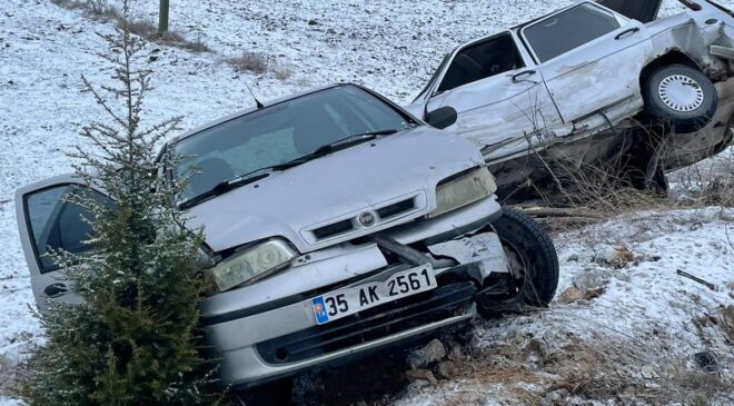 GİZLİ BUZLANMA KAZAYA NEDEN OLDU : 1 ÖLÜ, 2 YARALI