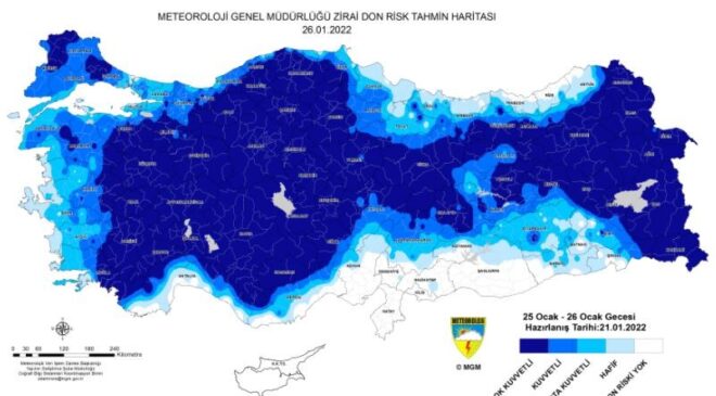METEOROLOJİDEN DENİZLİLİ ÇİFTÇİLERE ZİRAİ DON UYARISI