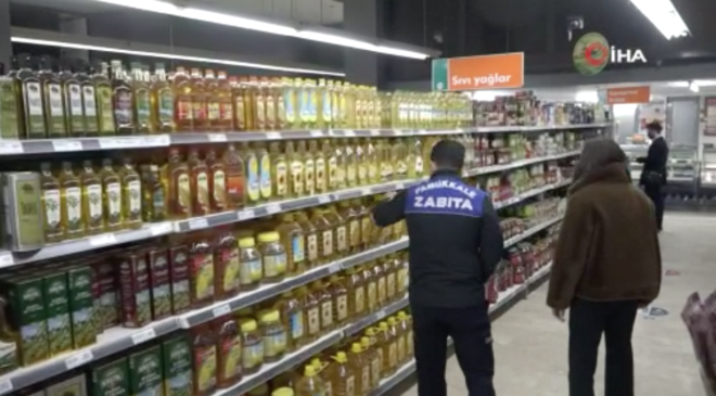 Denizli Zincir Marketlerde Sıvı Yağ Denetimi Devam Ediyor￼