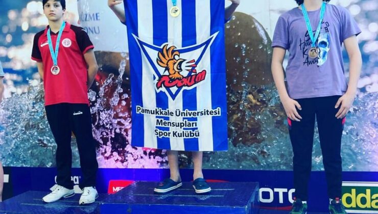 14 YAŞINDAKİ GENÇ YÜZÜCÜ TÜRKİYE ŞAMPİYONLUĞUNA KULAÇ ATTI