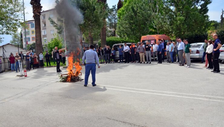 TARIM TEŞKİLATINA YANGIN EĞİTİMİ VERİLDİ