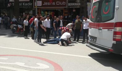 GAZİ BULVARINDA ELEKTRİKLİ MOTOSİKLET KAZASI