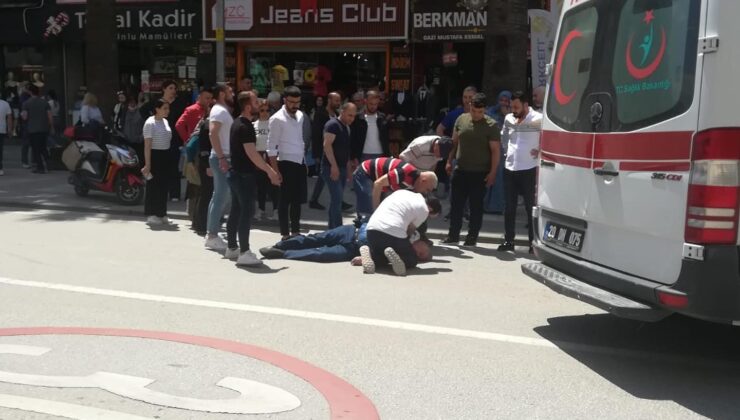 GAZİ BULVARINDA ELEKTRİKLİ MOTOSİKLET KAZASI