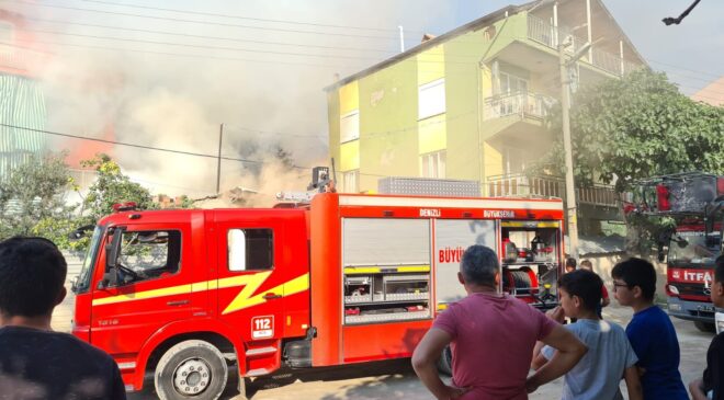 DEPO OLARAK KULLANILAN EV ALEVLERE TESLİM OLDU