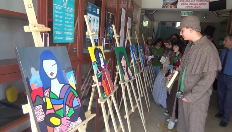 Masal kahramanlarını canlandıran öğrenciler, miniklere kitap sevgisini aşıladı
