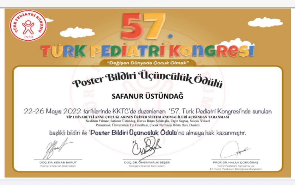ÇOCUK NEFROLOJİ BİLİM DALINDAN BÜYÜK BAŞARI 