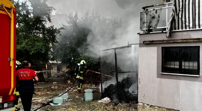 HORTUMLA MÜDAHALE APARTMANI YANMAKTAN KURTARDI