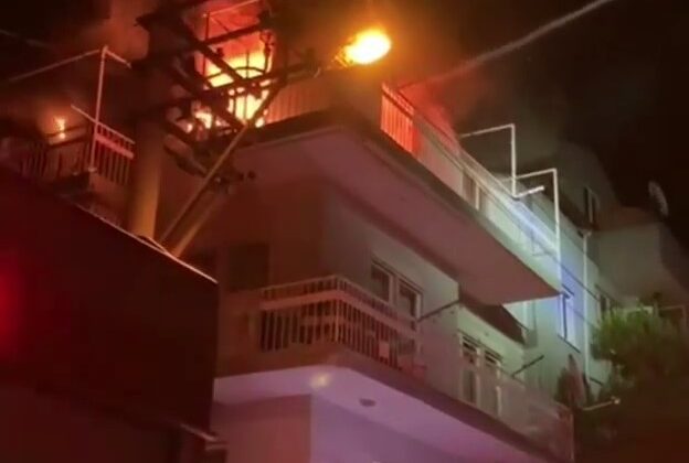 Apartmandaki yangın korku dolu anlar yaşattı