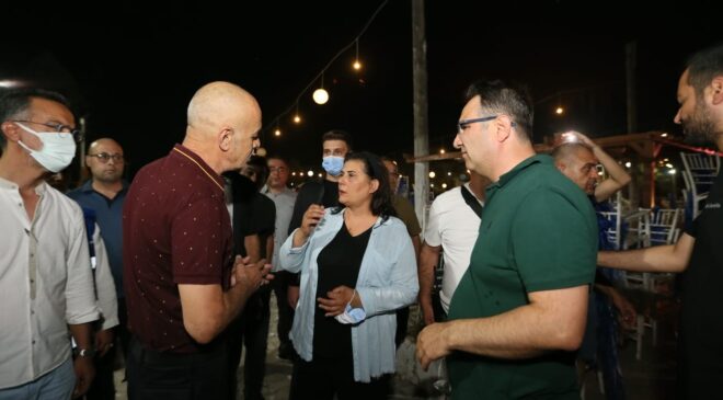 Başkan Çerçioğlu yangın bölgesinde