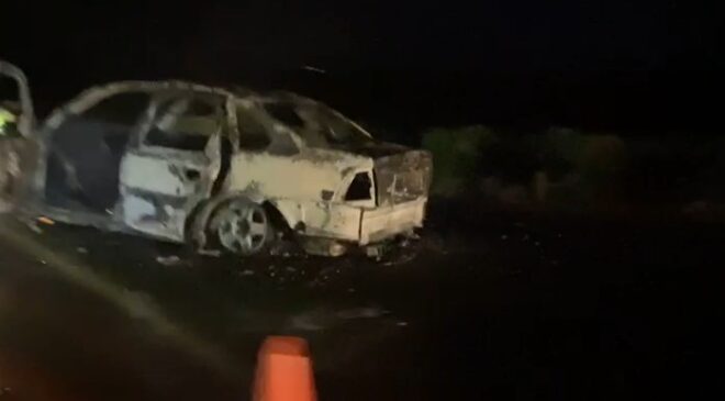OTOMOBİL ALEV TOPUNA DÖNDÜ