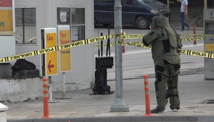 AKARYAKIT İSTASYONUNA BIRAKILAN ŞÜPHELİ VALİZ HAREKETLİ DAKİKALAR YAŞATTI