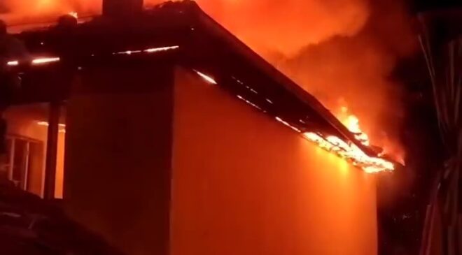 METRUK BİNA ALEV ALEV YANDI