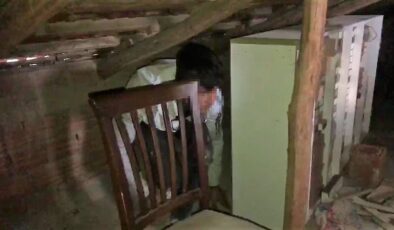 HIRSIZLIK ZANLISI ÇATIDA YAKALANDI