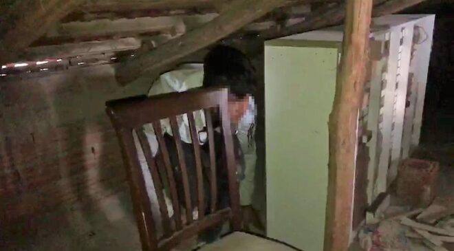 HIRSIZLIK ZANLISI ÇATIDA YAKALANDI