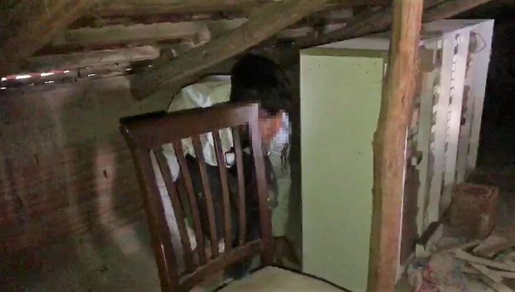 HIRSIZLIK ZANLISI ÇATIDA YAKALANDI