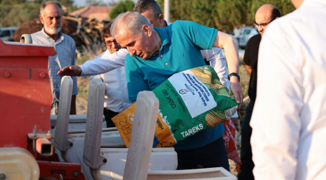 BAŞKAN ZOLAN’IN EKTİĞİ TARLANIN HASADI YAPILDI