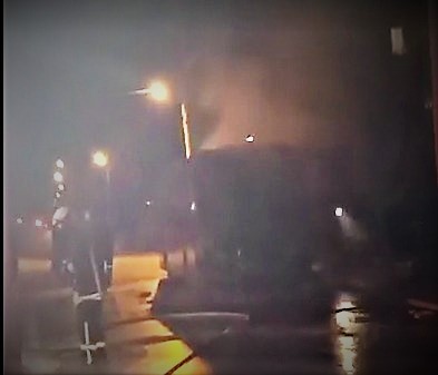 OTOBÜSTE ÇIKAN YANGIN KORKUTTU