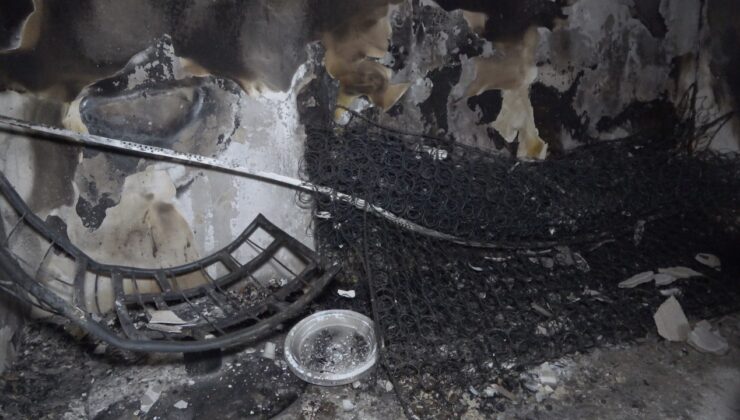 APARTI ATEŞE VERİP UYUDU