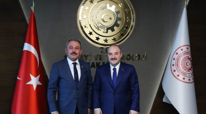 Milletvekili Şahin Tin, Sanayi ve Teknoloji Bakanı Varank’ı ziyaret etti:DESTEĞİNİ HEP YANIMIZDA HİSSEDİYORUZ