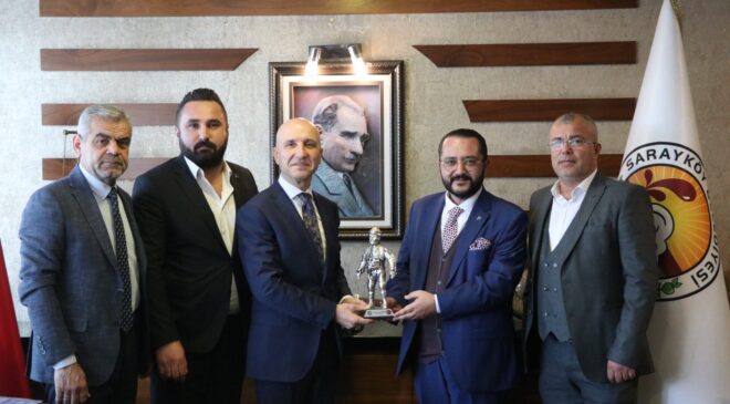 BAŞKAN ÖZBAŞ’I MAKAMINDA ZİYARET ETTİLER