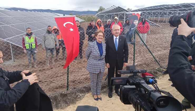 CHP LİDERİ BOZKURT’TA GÜNEŞ ENERJİ SANTRALİNİN AÇILIŞINI YAPTI