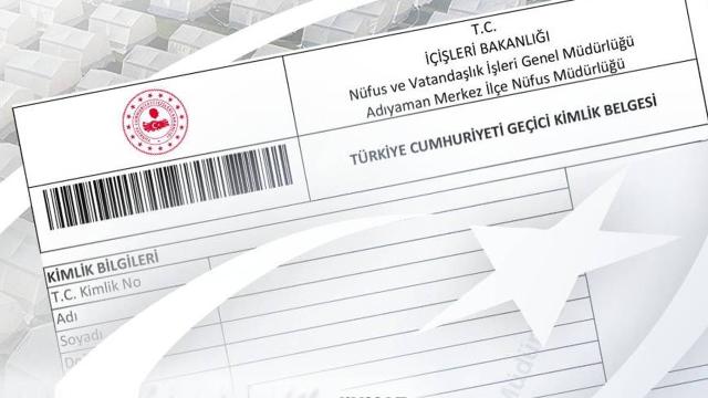 DEPREMZEDELER GEÇİCİ KİMLİK BELGELERİNİ E- DEVLET’TEN ALABİLECEK