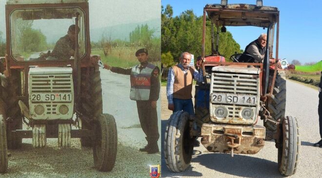 23 YIL SONRA AYNI YERDE TRAKTÖRÜYLE DENETİME TAKILDI