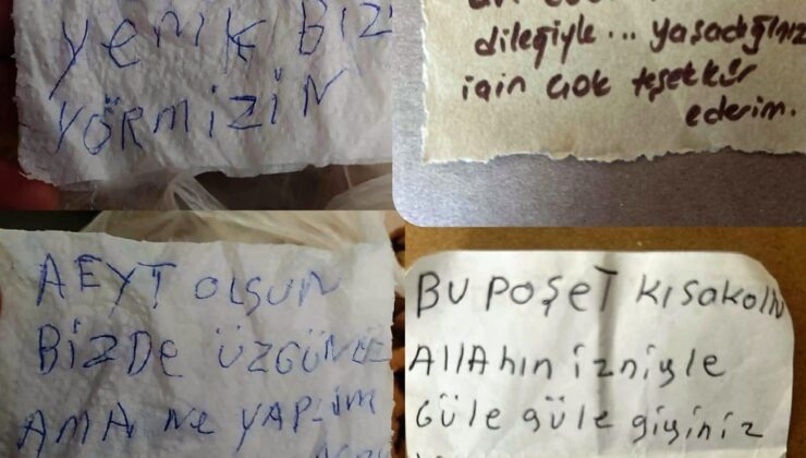 MİNİKLERDEN DEPREMZEDELERE YÜREK ISITAN NOTLAR