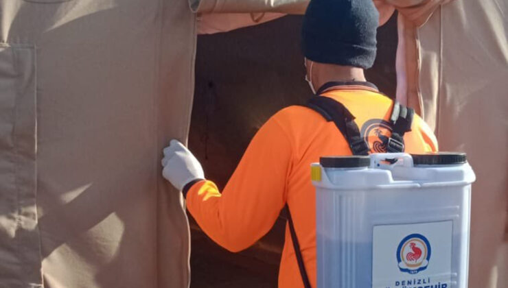 BÜYÜKŞEHİR’DEN DEPREM BÖLGESİNDE DEZENFEKSİYON SEFERBERLİĞİ