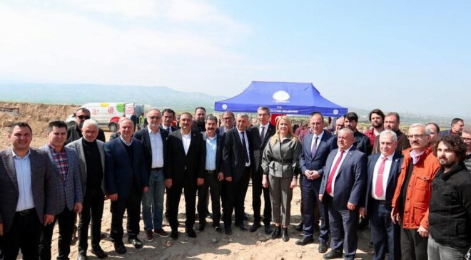 AHİ BABA SANAYİ SİTESİ İÇİN TEMEL ATMA TÖRENİ YAPILDI