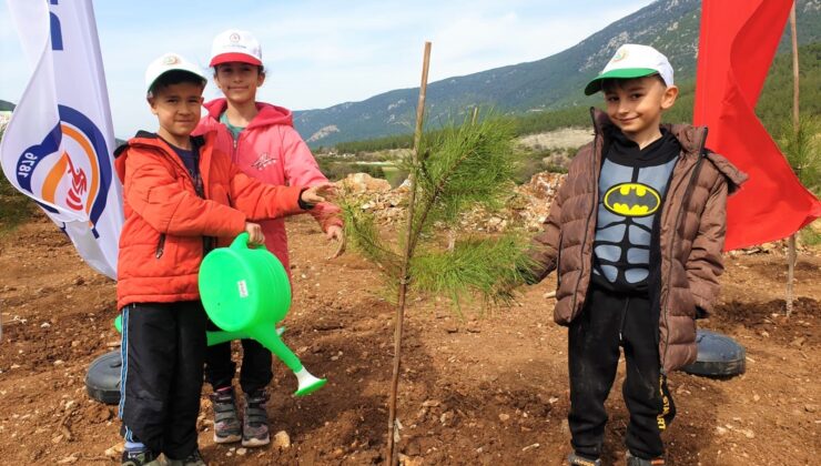 DEPREM ŞEHİTLERİ HATIRA ORMANINDA İLK FİDANLAR TOPRAKLA BULUŞTU