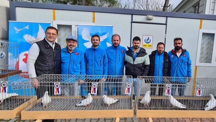 AZMAN GÜVERCİNLERİ GÜZELLİĞİYLE YARIŞTI