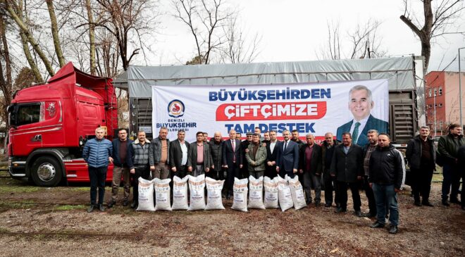 BÜYÜKŞEHİR’DEN ÇİFTÇİLERE 94 TON NOHUT TOHUMU DESTEĞİ
