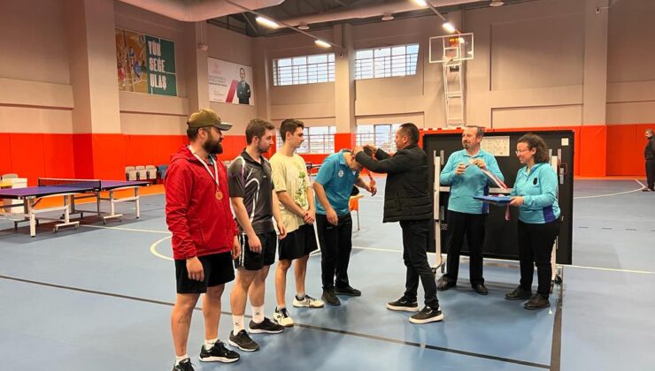 MASA TENİSİ ŞAMPİYONASI TAMAMLANDI