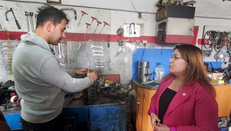 GÜLİZAR BİÇER KARACA SANAYİ SİTESİ ESNAFINI DİNLEDİ