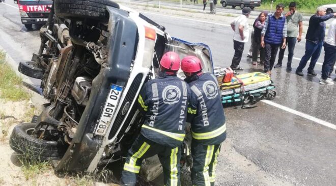 Diş tedavisinden dönen çifti taşıyan araç takla attı: 1 ölü, 1 yaralı