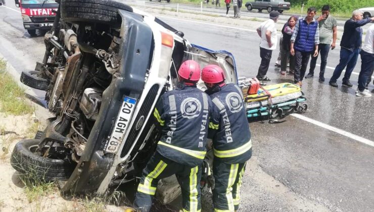 Diş tedavisinden dönen çifti taşıyan araç takla attı: 1 ölü, 1 yaralı