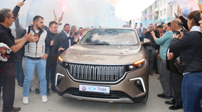 AK PARTİ ÇİVRİL MİTİNGİNE TOGG DAMGASI