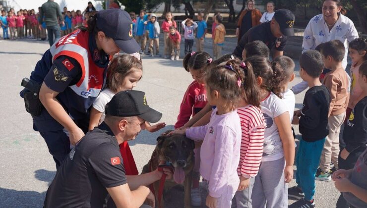 JANDARMA ÇOCUKLARA HAYVAN SEVGİSİNİ ANLATTI
