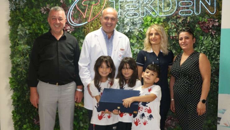 DENİZLİLİ ÜÇÜZLER, DOĞDUKLARI TEKDEN HASTANESİ’Nİ 8 SENE SONRA ZİYARET ETTİ