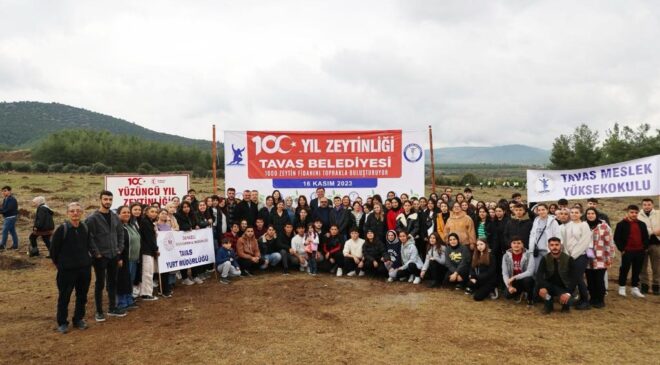 100. YIL ZEYTİNLİĞİNE İLK FİDAN DİKİLDİ