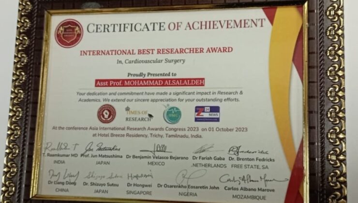 ASYA’NIN EN İYİ ARAŞTIRMACI ÖDÜLÜ PAÜ HASTANESİ’NE VERİLDİ