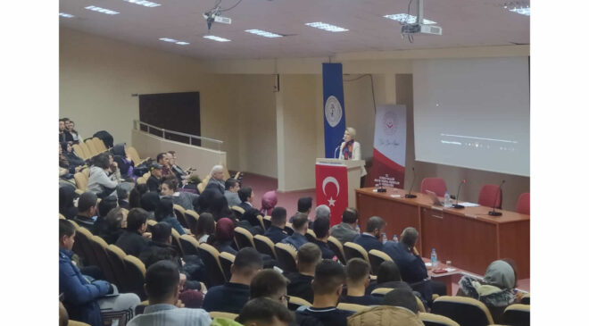 ÇİVRİL ATASAY KAMER MYO’DA “KADINA YÖNELİK ŞİDDETLE MÜCADELE” KONFERANSI YAPILDI