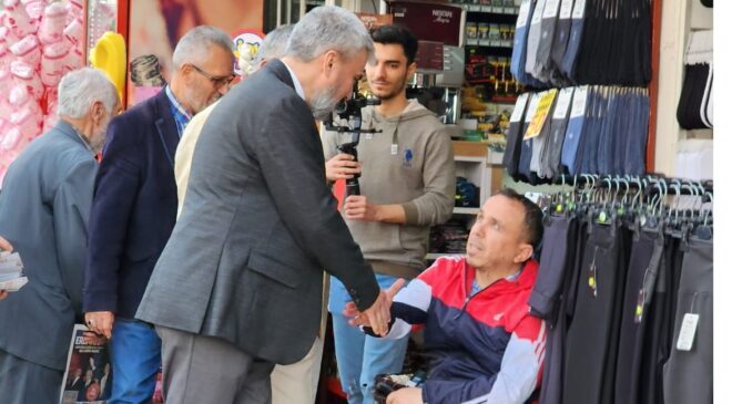 BAŞKAN ADAYI MEHMET FATİH AKTAŞ, ESNAF ZİYARETLERİ GERÇEKLEŞTİRDİ