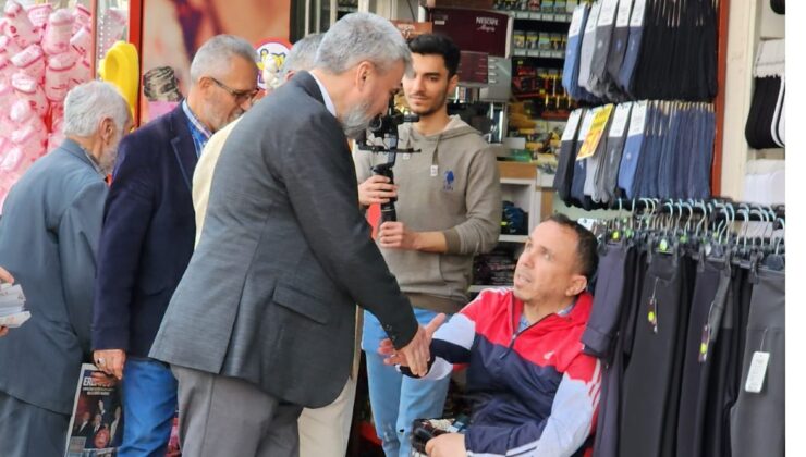 BAŞKAN ADAYI MEHMET FATİH AKTAŞ, ESNAF ZİYARETLERİ GERÇEKLEŞTİRDİ