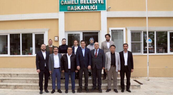 BAŞKAN GÜNGÖR, BAŞKAN ARSLAN’A HAYIRLI OLSUN ZİYARETİNDE BULUNDU