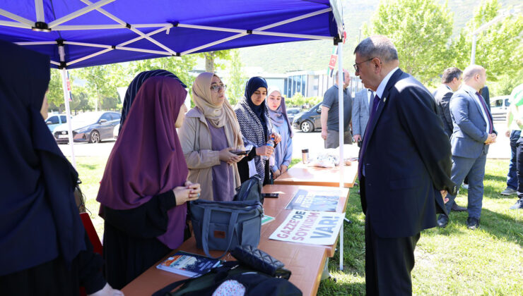 REKTÖR KUTLUHAN’DAN FİLİSTİN’E DESTEK ÇADIRLARINA ZİYARET
