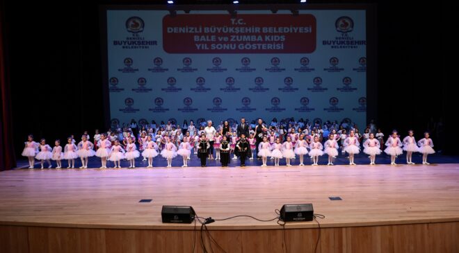 160 ÇOCUĞUN BALE VE ZUMBA KİDS GÖSTERİSİ BÜYÜLEDİ